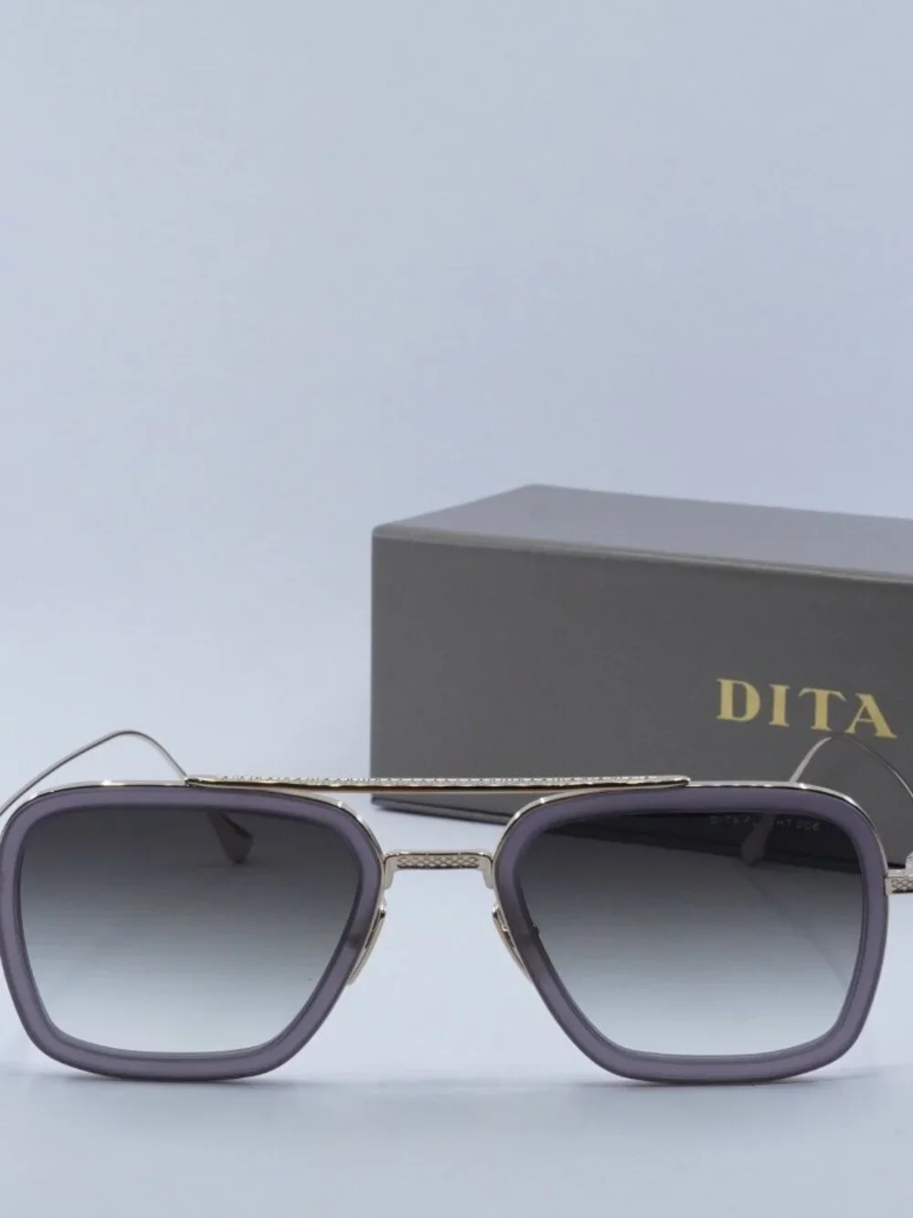 Dita FLIGHT-006-7806-H Aviator Sunglasses - Grey/Gold / Grey Gradient